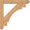 Ekena Millwork Merced Arts and Crafts Smooth Bracket w/ Offset Brace, Western Red Cedar, 5 1/2"W x 32"D x 32"H BKT0604X32X32MRC03SWR - alternate 3